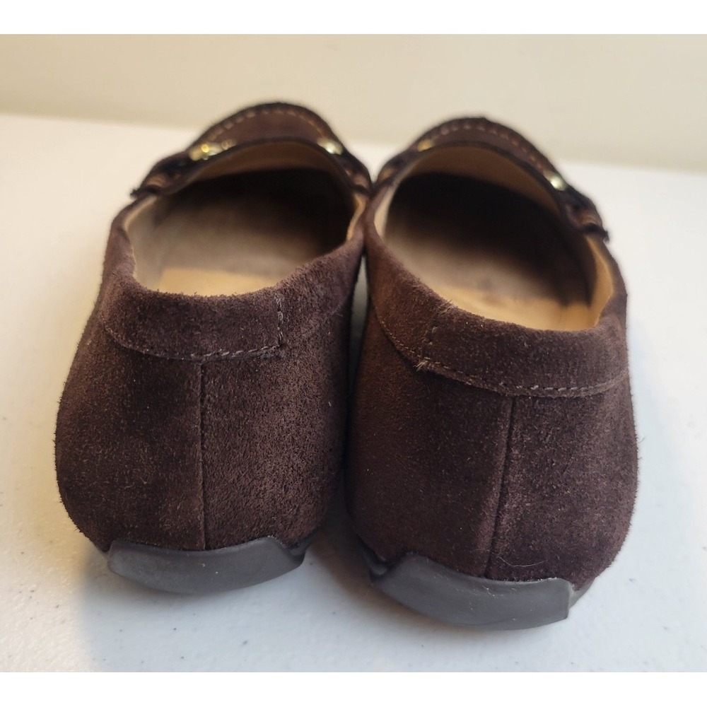 Naturalizer Kaptain Loafers Chain Suede Oxford Flats Brown Womens Size 9.5 - Picture 11 of 12